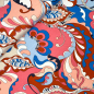 Preview: RESTSTÜCK 0,90m !!! - Viskosejersey - Paisley Flowers - coral