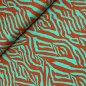 Preview: RESTSTÜCK 1,00m !!! - Viskosejersey - Zebra Cora - mint/braun