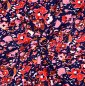 Preview: RESTSTÜCK 0,70m !!! - Viskosejersey - Wilde Blumen - marine bunt