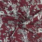Preview: RESTSTÜCK 0,90m !!! - Viskosejersey - Zarte Blumen - bordeaux
