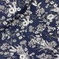 Preview: RESTSTÜCK 0,60m !!! - Viskosejersey - Zarte Blumen - marine