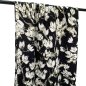 Preview: Viskosesatin - matt - Flower Ria - schwarz