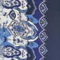 Preview: RESTSTÜCK 1m !!! - Viskosesatin - mit Rand Bordüre - Moema - denim