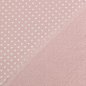 Preview: Waffelpique - Herzen - Frottee Rückseite - rosa mit Herz weiß