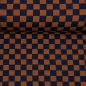 Preview: RESTSTÜCK 1,20m !!! - Waffle Rib Jersey - Check - brown/black