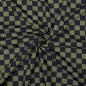 Preview: RESTSTÜCK 1,00m !!! - Waffle Rib Jersey - Check - khaki/black