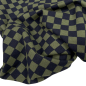 Preview: RESTSTÜCK 1,00m !!! - Waffle Rib Jersey - Check - khaki/black