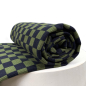 Preview: RESTSTÜCK 1,00m !!! - Waffle Rib Jersey - Check - khaki/black