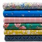 Preview: Bio Baumwoll Satin - Sweet Rose - Wildflower - Cloud9 Fabrics