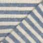 Preview: Woll Strick - Ringel - jeansblau/natur