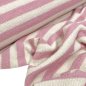 Preview: Woll Strick - Ringel - rosa/natur