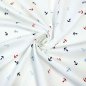 Preview: Baumwoll Popeline - Anchor - white/red/blue