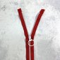 Preview: Reißverschluss - nicht teilbar - 40 cm - bicolour - rot/weiß