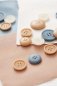 Preview: Knopf Corozo - Blaze - 15 mm - faded blue - Mind the Maker
