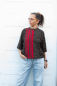 Preview: Modal French Terry - Leo Streifen - rot/anthrazit - Swafing by Kibadoo