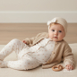 Preview: RESTSTÜCK 1,00m !!! - Rib Jersey - Emilia Bloom - ecru