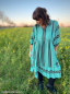 Preview: Viskose - Stripes - provincial blue/türkis - Bordure Studio - Swafing by Kibadoo