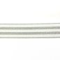 Preview: Gummiband - Streifen - Lurex silber - off weiß - 4cm