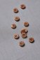 Preview: Knopf Corozo - Plain - 11 mm - mustard - meetMilk