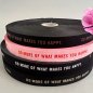 Preview: Webband - Do more of what makes you happy - schwarz/weiß - #mehretikette - Ännisews und Prülla