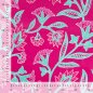 Preview: Baumwoll Voile - Annabella Flowers - fuchsia/türkis