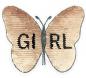 Preview: Applikation - Wendepailletten - Schmetterling Girl - Aufnäher