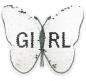 Preview: Applikation - Wendepailletten - Schmetterling Girl - Aufnäher