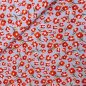 Preview: Viskose Druck - Maelle - Blumen - hellblau/rot