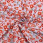 Preview: Viskose Druck - Maelle - Blumen - hellblau/rot
