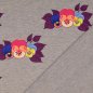 Preview: RESTSTÜCK 70cm !!! - French Terry Druck - You and Me - grau meliert - In my Garden - Hamburger Liebe