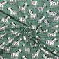 Preview: RESTSTÜCK 0,50m !!! - Bio Jersey - Zebra - mint