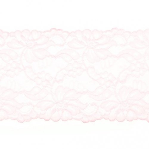 Spitzen Borte - elastisch - rosa