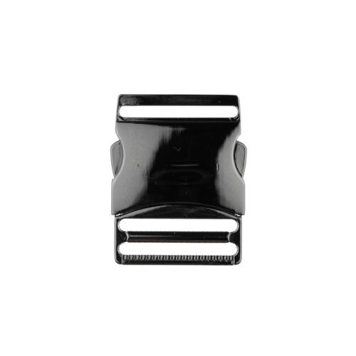 Metall Steckschnalle - 40 mm - anthrazit