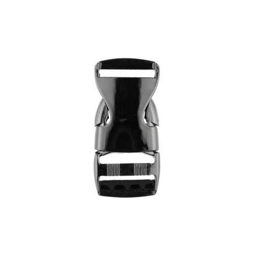 Metall Steckschnalle - 25 mm - anthrazit