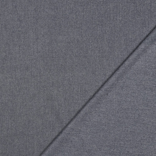 Preview: Viskose Gabardine Stretch - Wool Touch - marineblau meliert