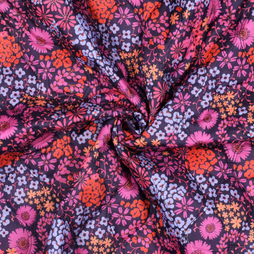 Preview: Doubleface Stepper - Mieke Flower - lila/violett