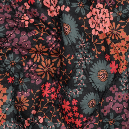 Preview: Doubleface Stepper - Mieke Flower - schwarz/grün