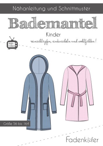 Papierschnittmuster - Bademantel - Kinder - Fadenkäfer