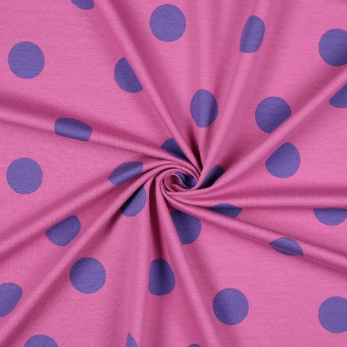 French Terry - Big Dots - fuchsia