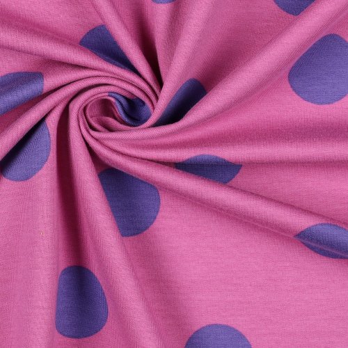 French Terry - Big Dots - fuchsia