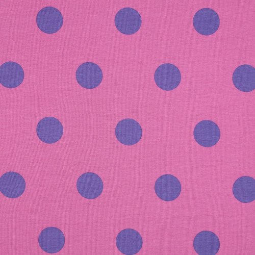 French Terry - Big Dots - fuchsia