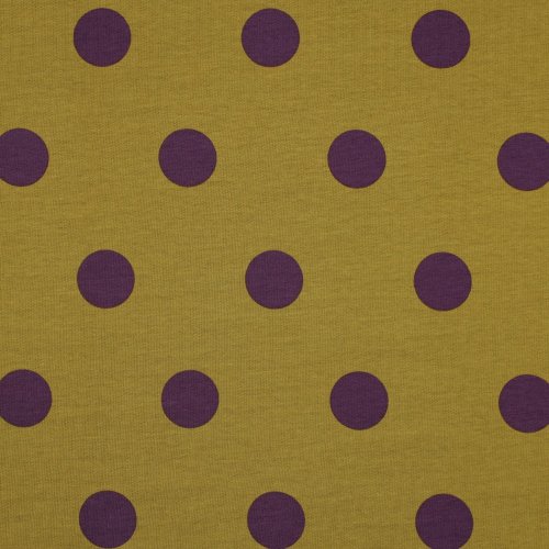 French Terry - Big Dots - dark ochre