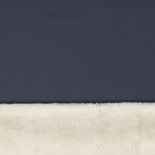 Outdoor Jackenstoff mit Plüschabseite - Mik - navy