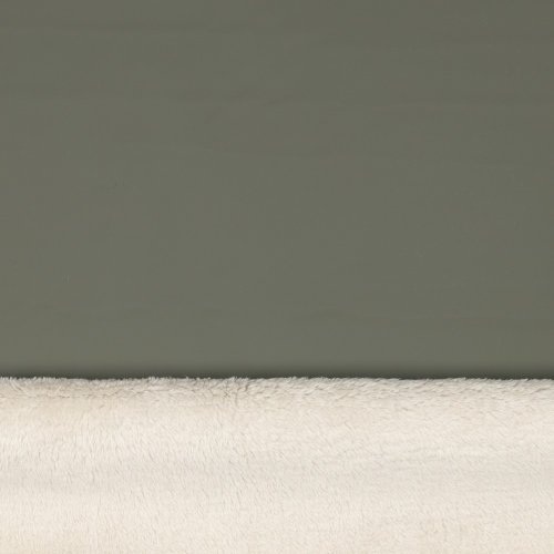 Outdoor Jackenstoff mit Plüschabseite - Mik - khaki