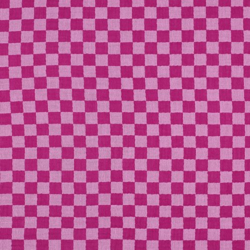 Musselin - Checks - purple