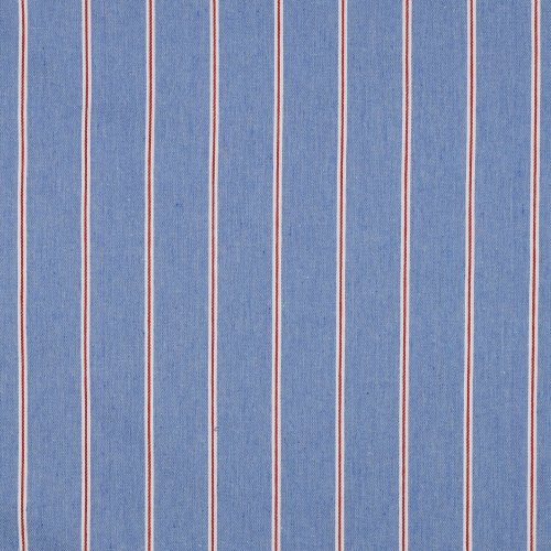 Preview: Baumwoll Denim - Big Stripes - light blue