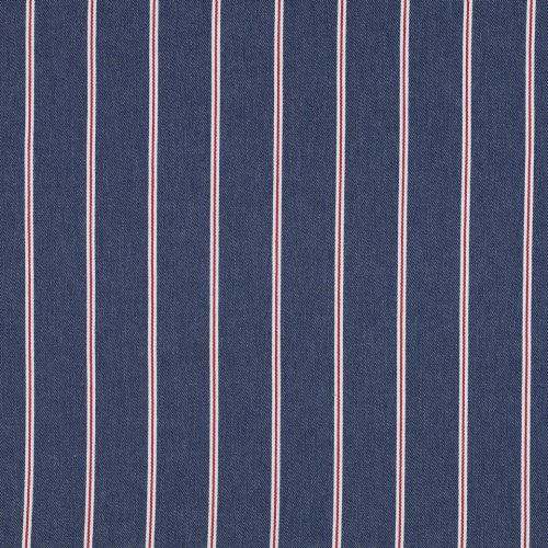 Preview: Baumwoll Denim - Big Stripes - dark blue