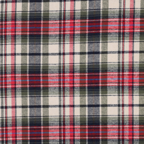 Flanell - Idan Karo - rot/olive/dunkelblau