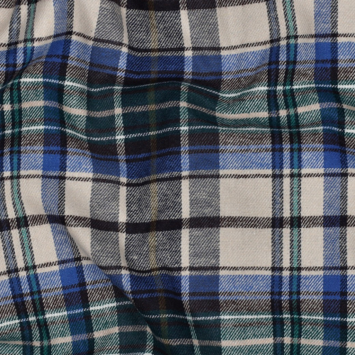 Preview: Flanell - Idan Karo - beige/blau/anthrazit
