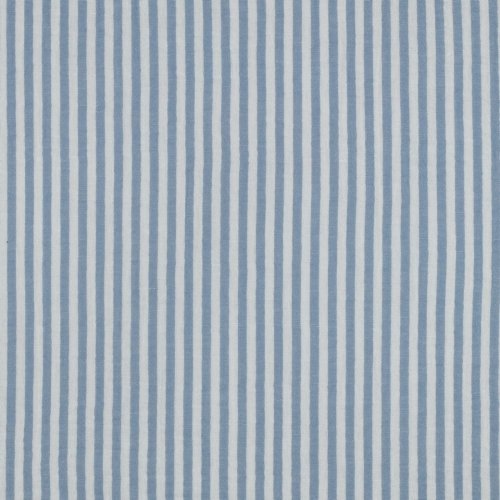 Musselin - Piero Streifen - garngefärbt - hellblau/weiß